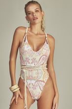 Laden Sie das Bild in den Galerie-Viewer, Gallery: Empress One-Piece Leticia Body Green Paisley
