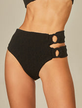 Laden Sie das Bild in den Galerie-Viewer, Gallery: Empress Bottom Bottom Hoop Sloane Black Tweed Texture
